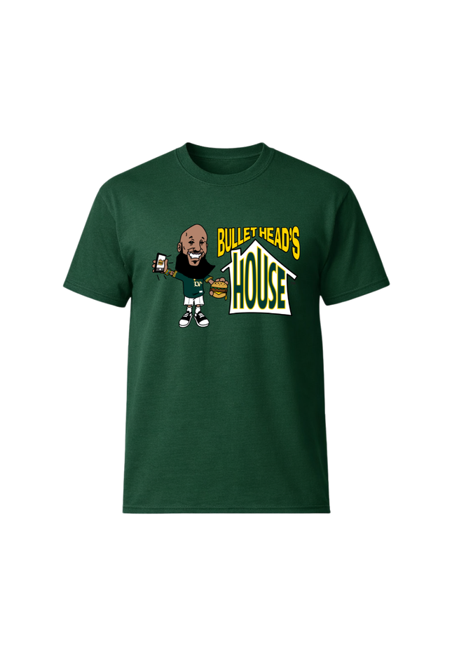 Classic Heavy Cotton Tee - Green Baseball Logo