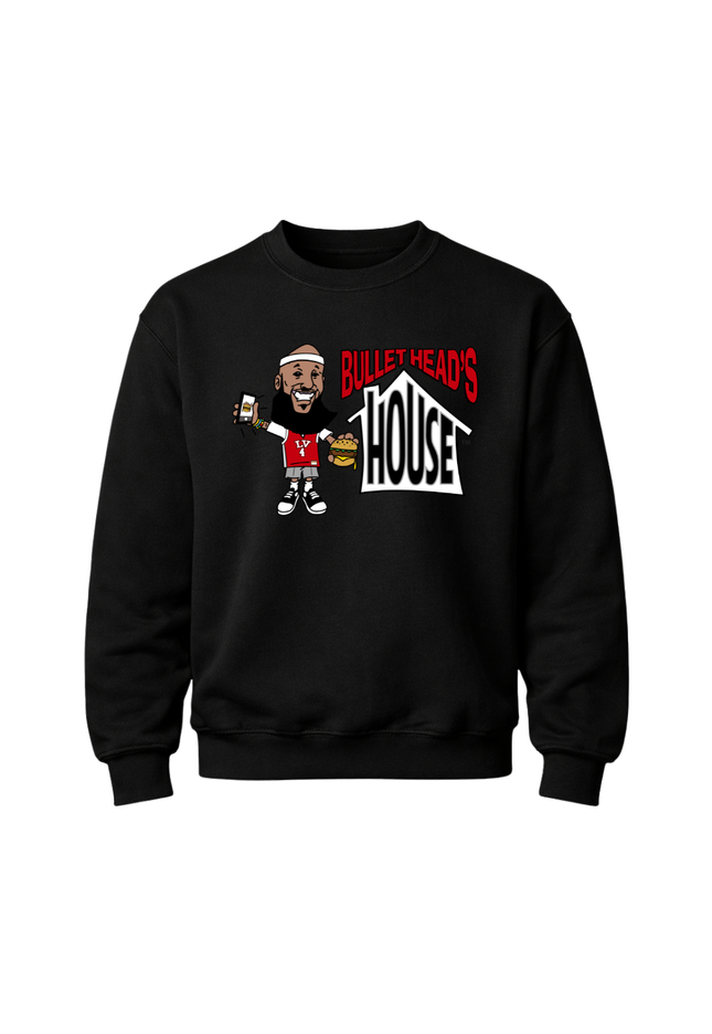 Classic Heavy Cotton Crewneck - Red Basketball Logo