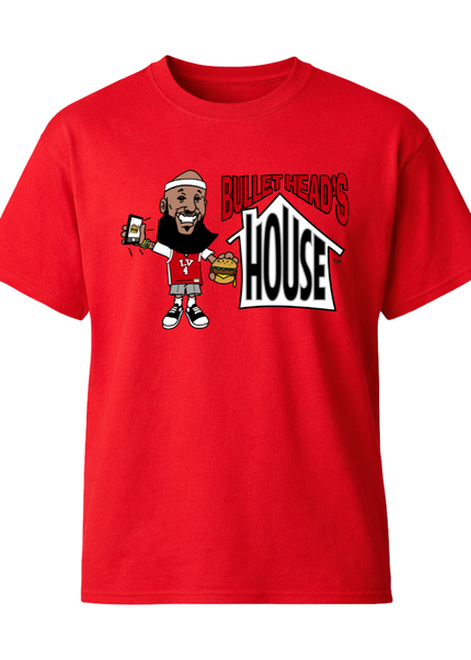 Classic Heavy Cotton Tee - Red Basketball Logo