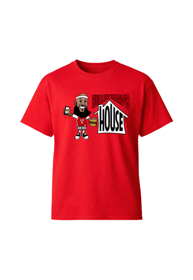 Classic Heavy Cotton Tee - Red Basketball Logo