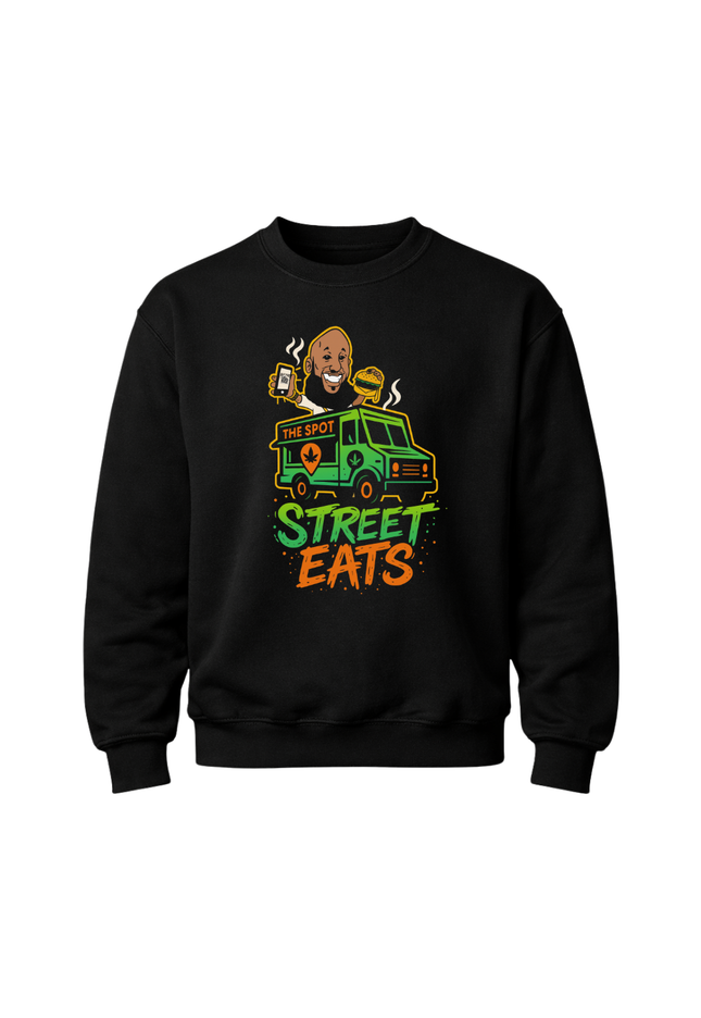Classic Heavy Cotton Crewneck - Street Eats Logo